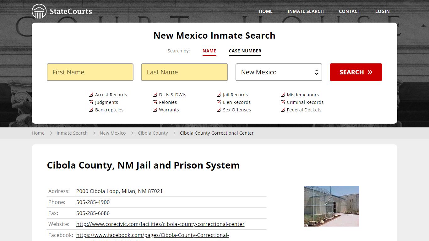 Cibola County Correctional Center Inmate Records Search, New Mexico ...