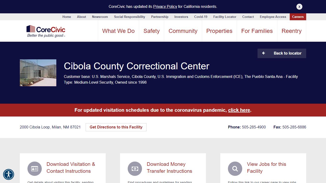 Cibola County Correctional Center - CoreCivic
