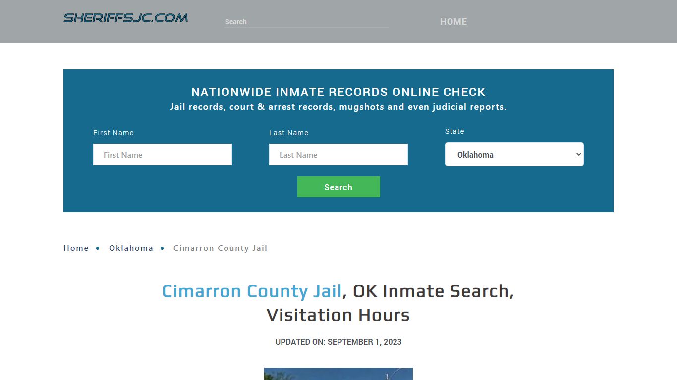 Cimarron County Jail, OK Inmate Search, Visitation Hours