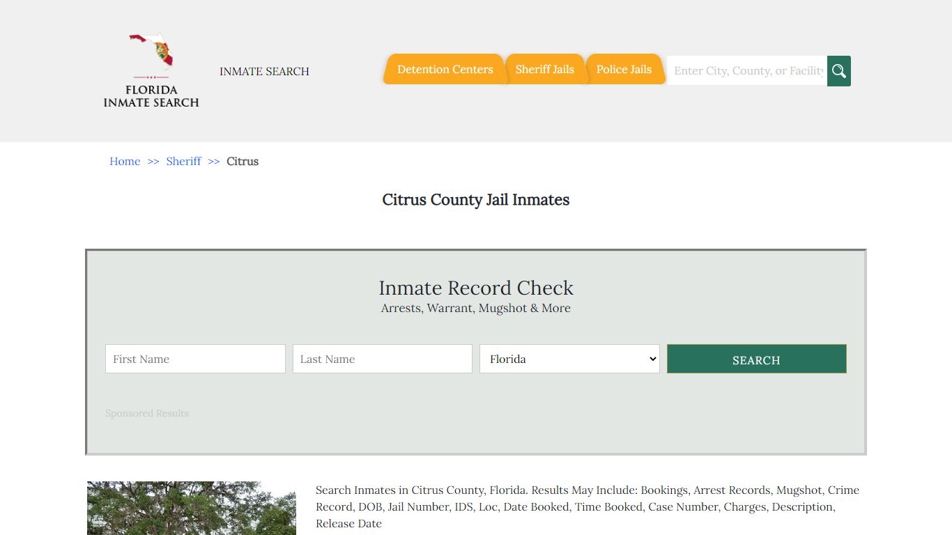 Citrus County Jail Inmates | Florida Inmate Search
