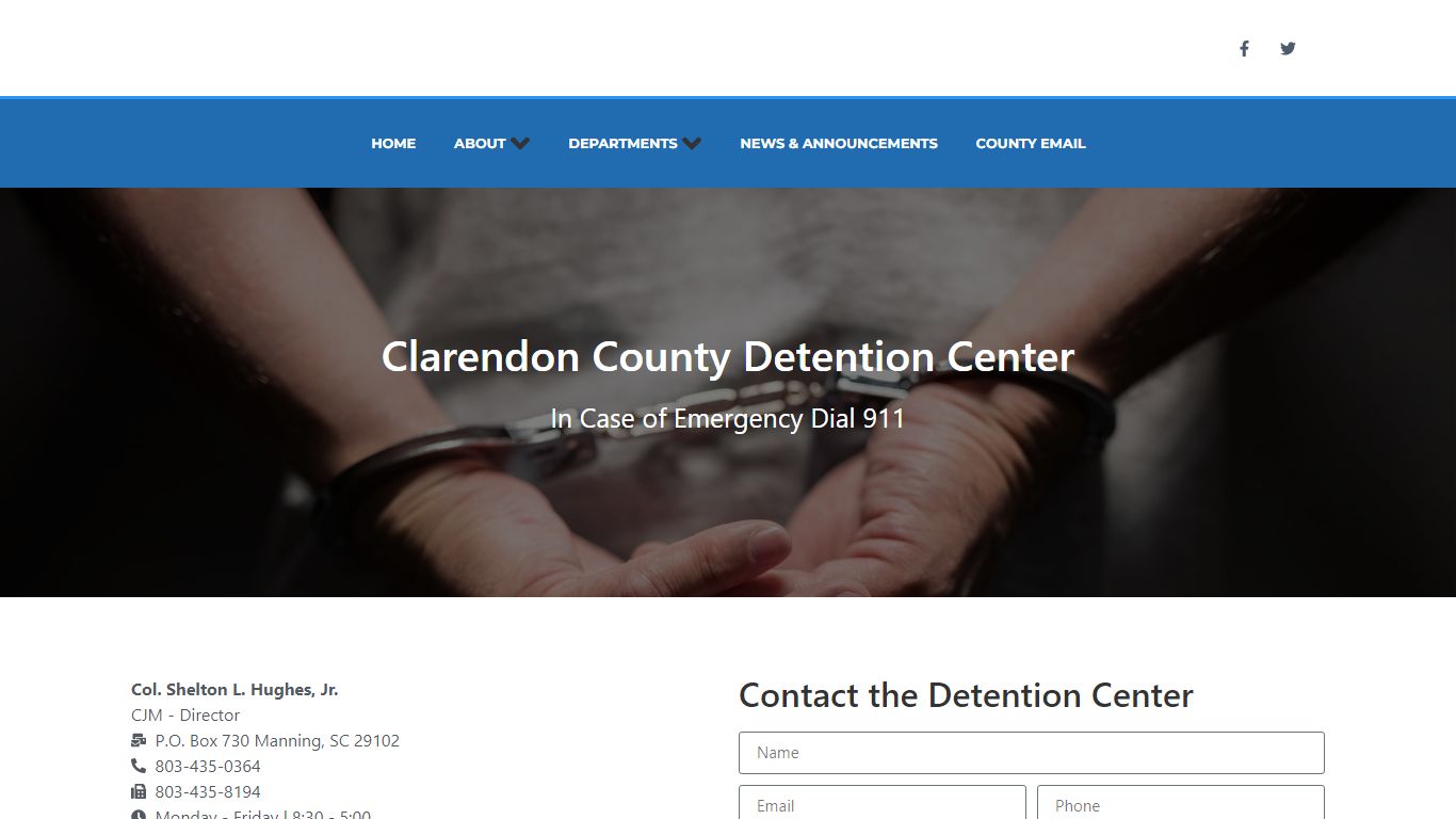 Detention Center – Clarendon County Administration