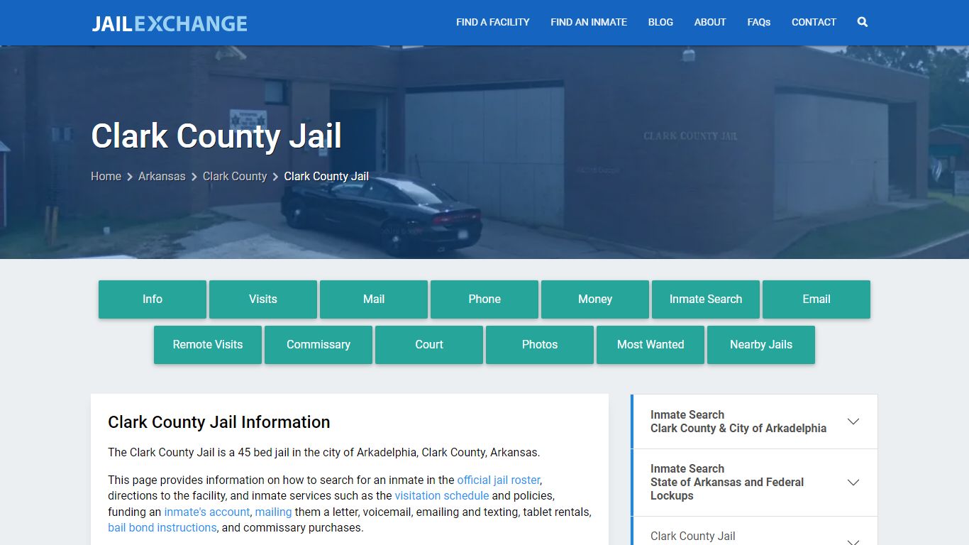 Clark County Jail, AR Inmate Search, Information