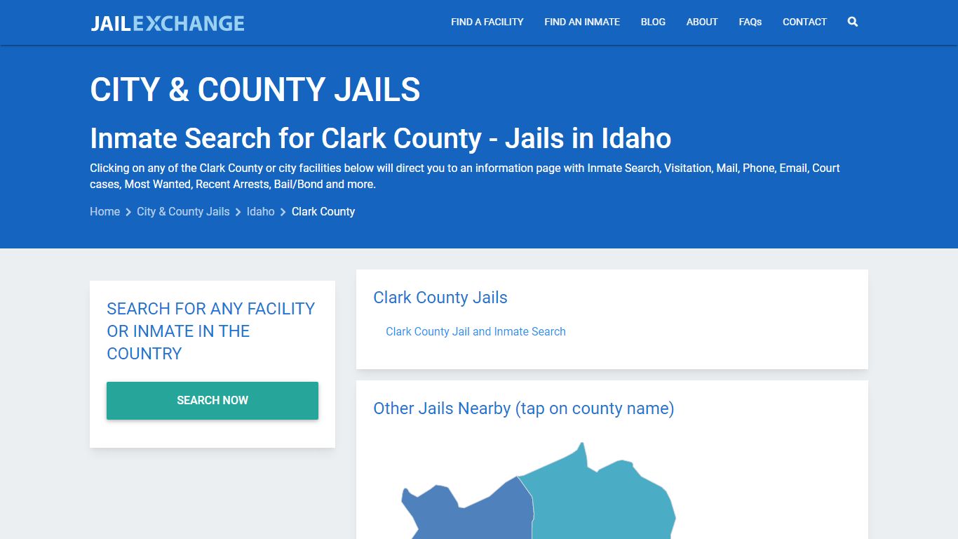 Inmate Search for Clark County | Jails in Idaho - Jail Exchange
