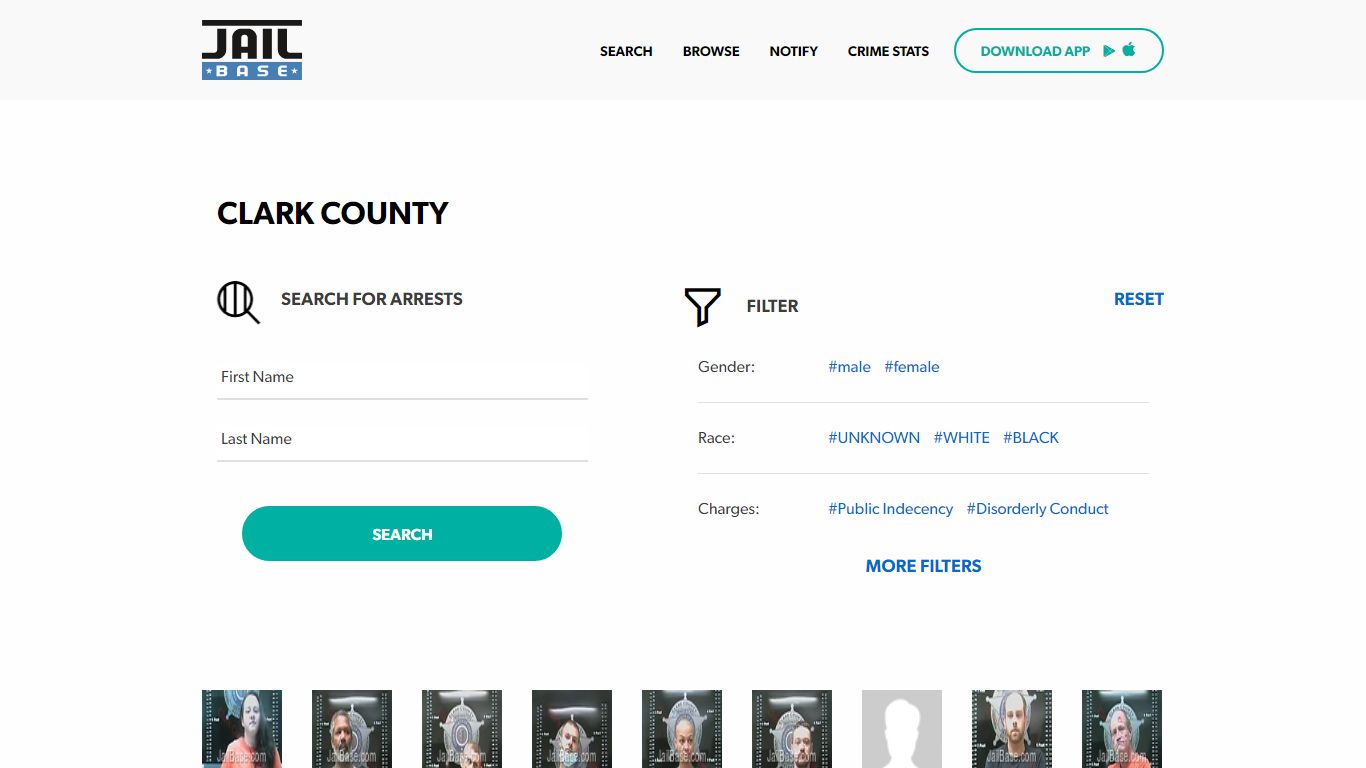 Clark County Jail Inmate Search and Mugshots | JailBase