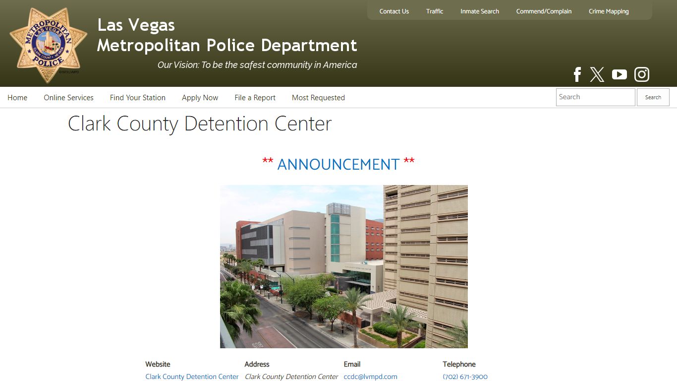 Pages - Clark County Detention Center - LVMPD
