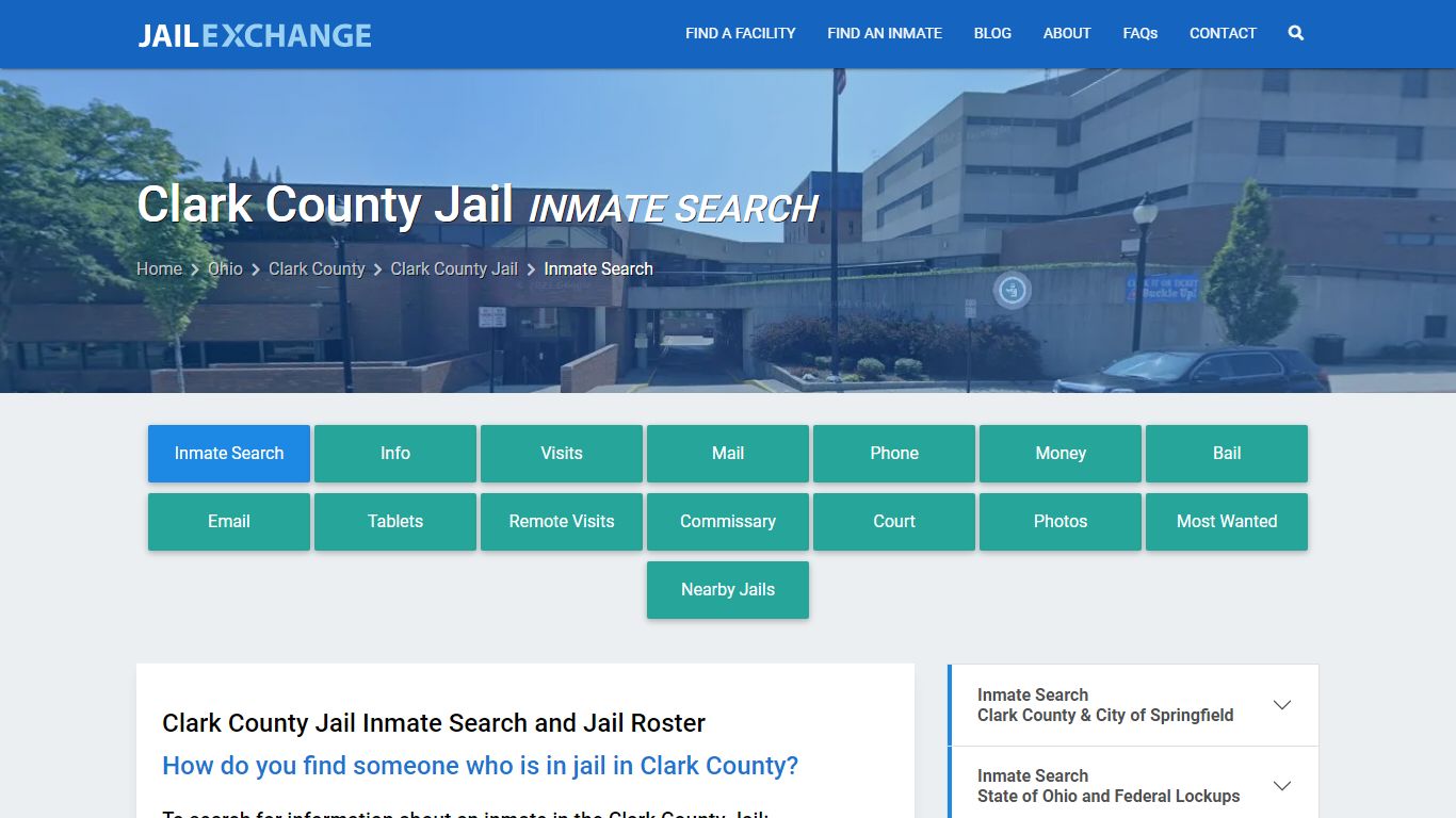 Inmate Search: Roster & Mugshots - Clark County Jail, OH - Jail Exchange