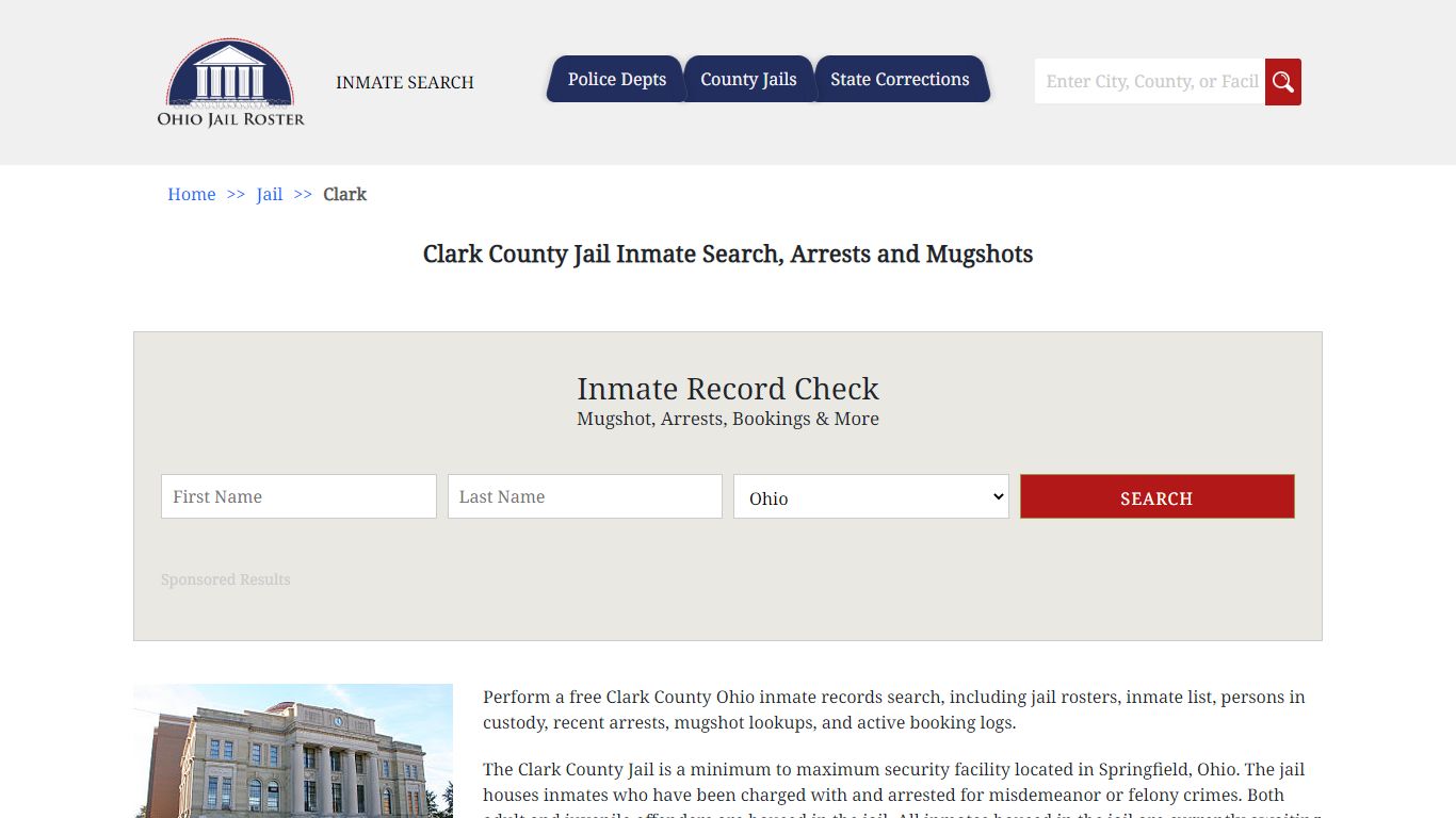 Clark County Jail Inmate Search, Arrests and Mugshots