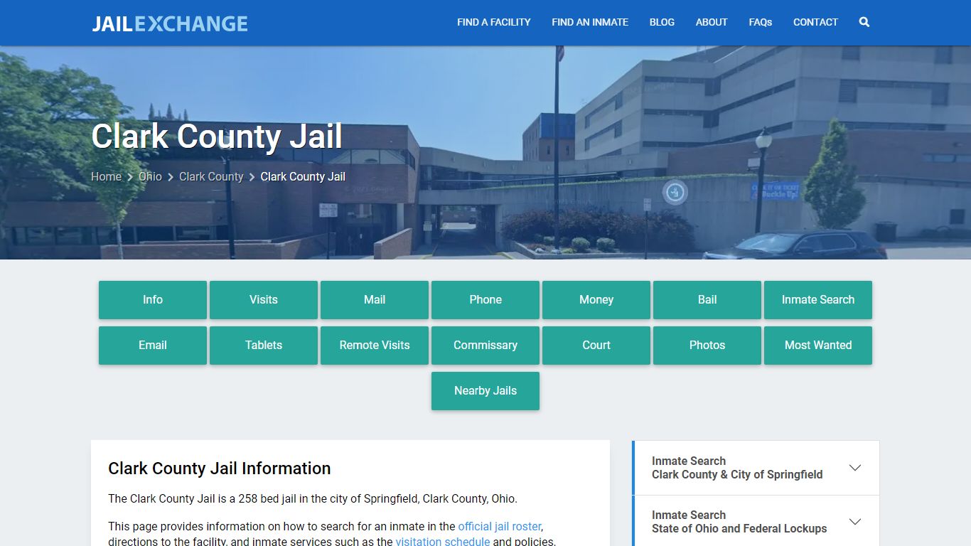 Clark County Jail, OH Inmate Search, Information
