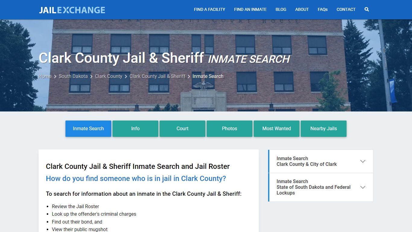 Clark County Jail & Sheriff Inmate Search - Jail Exchange