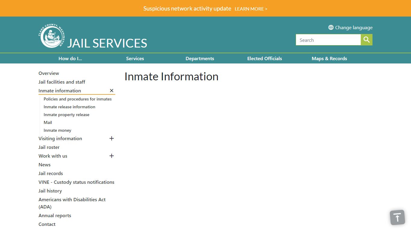 Inmate Information | Clark County