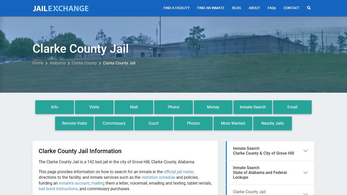 Clarke County Jail, AL Inmate Search, Information