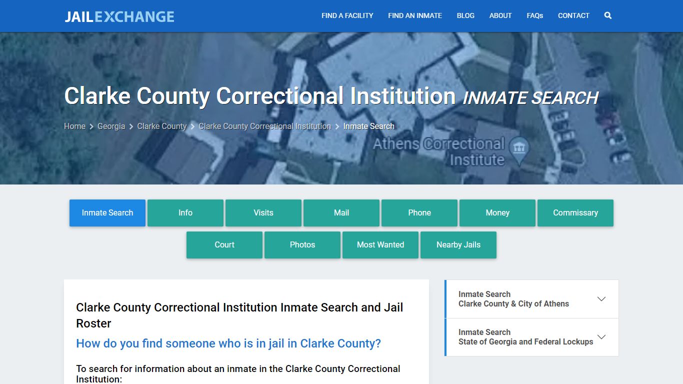 Clarke County Correctional Institution Inmate Search - Jail Exchange
