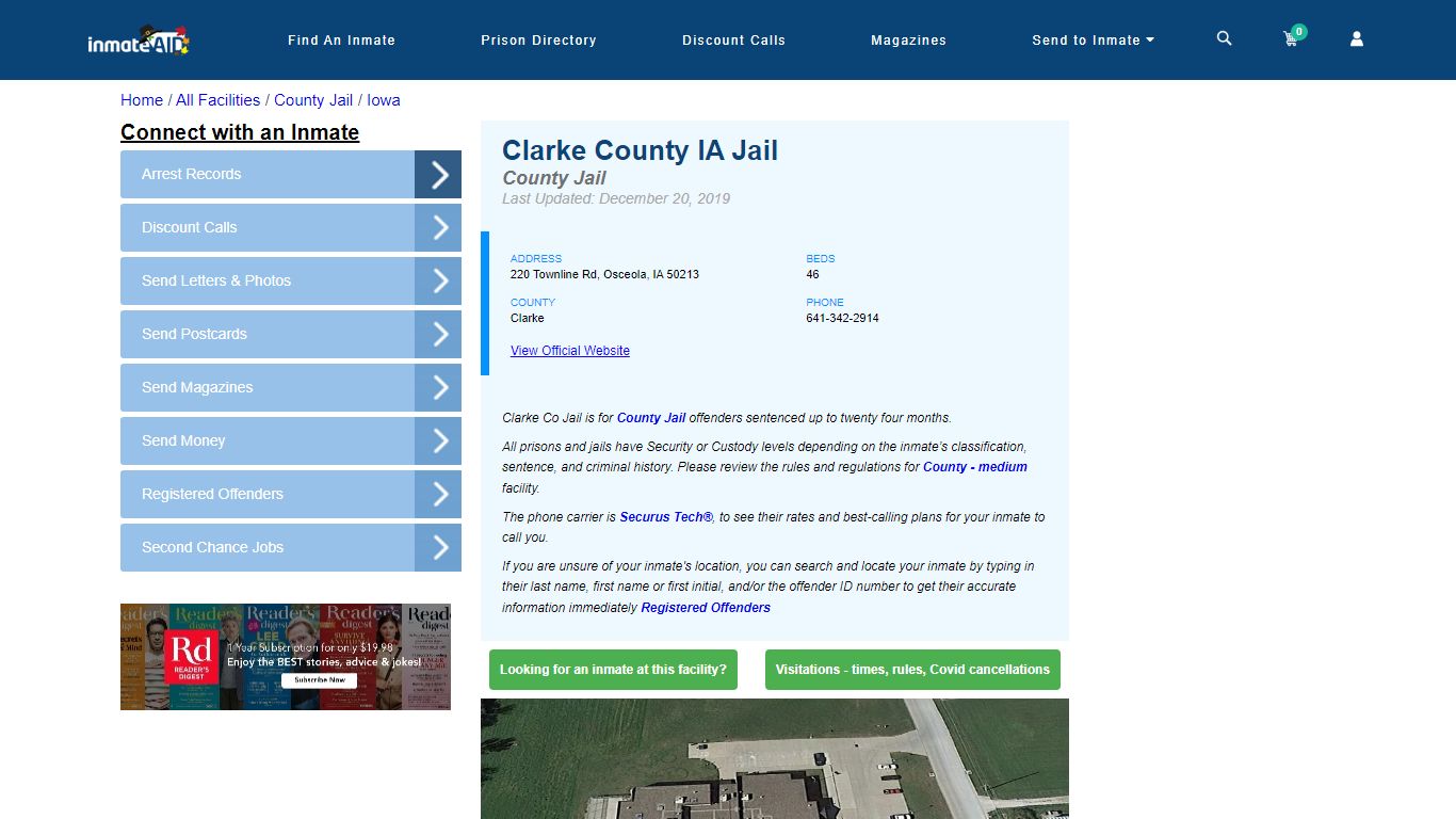Clarke County IA Jail - Inmate Locator - Osceola, IA