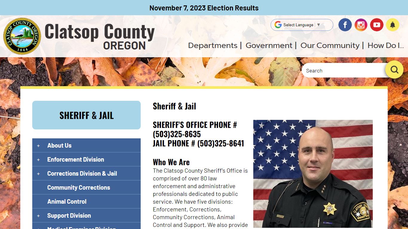 Sheriff & Jail | Clatsop County OR