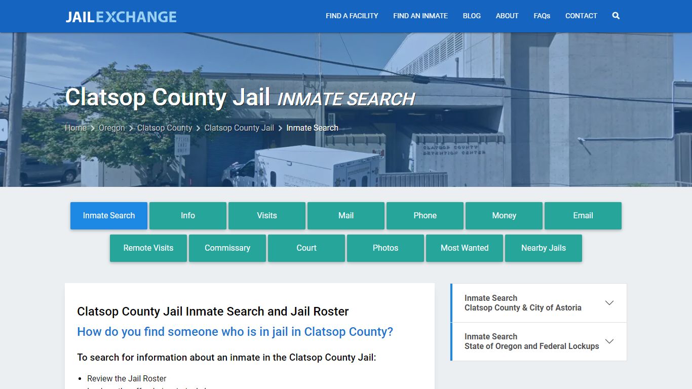 Inmate Search: Roster & Mugshots - Clatsop County Jail, OR