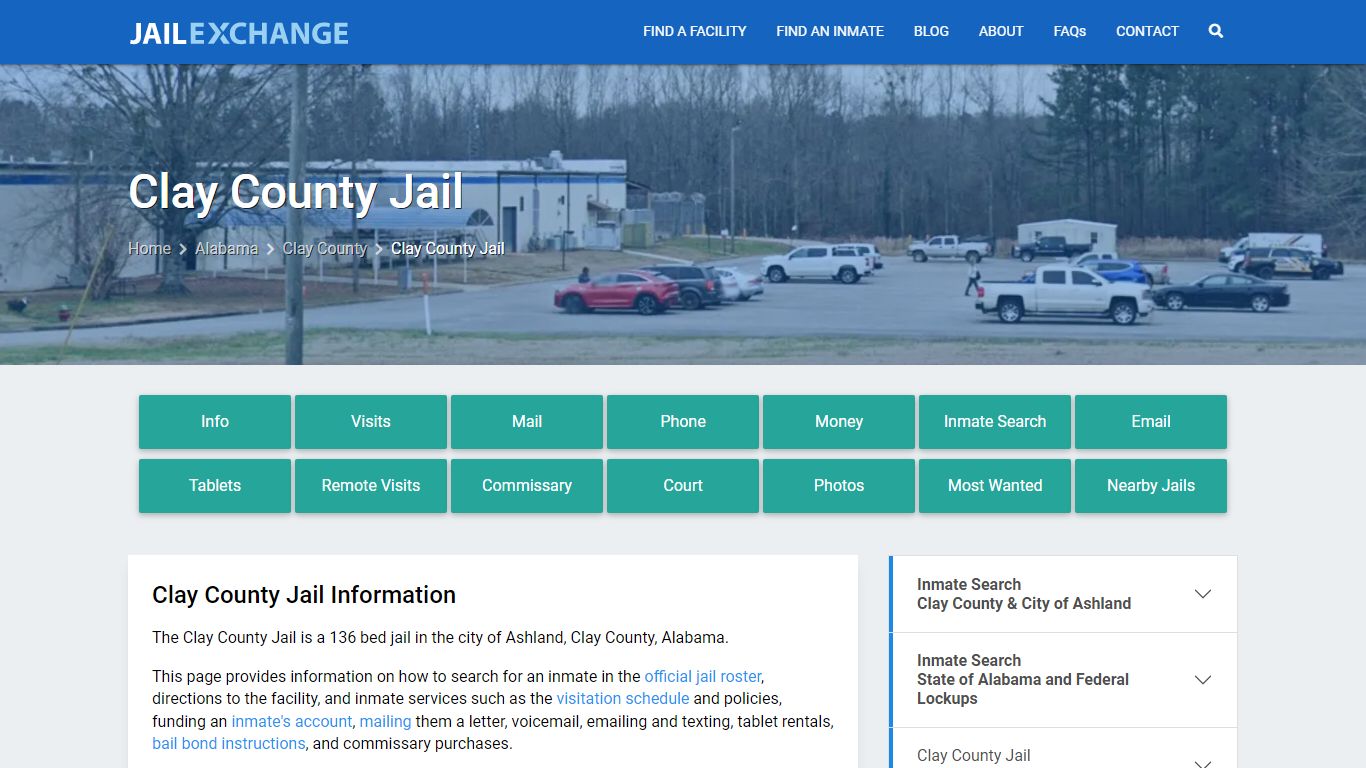 Clay County Jail, AL Inmate Search, Information