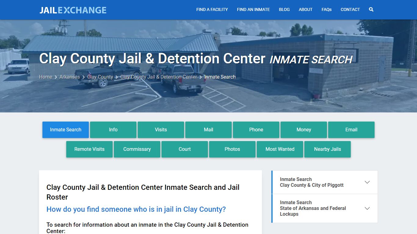 Clay County Jail & Detention Center Inmate Search