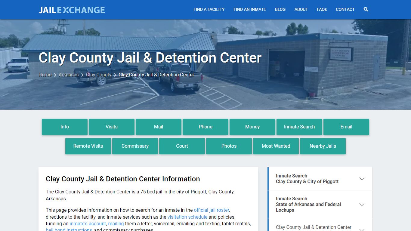 Clay County Jail & Detention Center, AR Inmate Search, Information