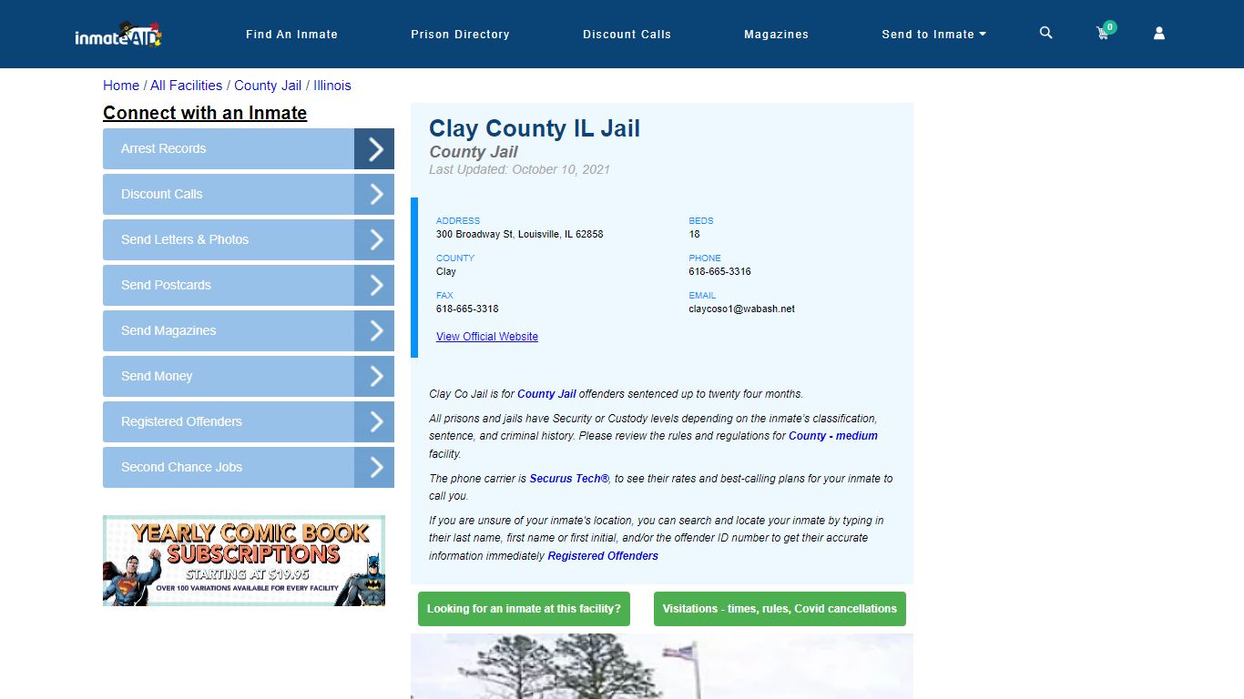 Clay County IL Jail - Inmate Locator - Louisville, IL