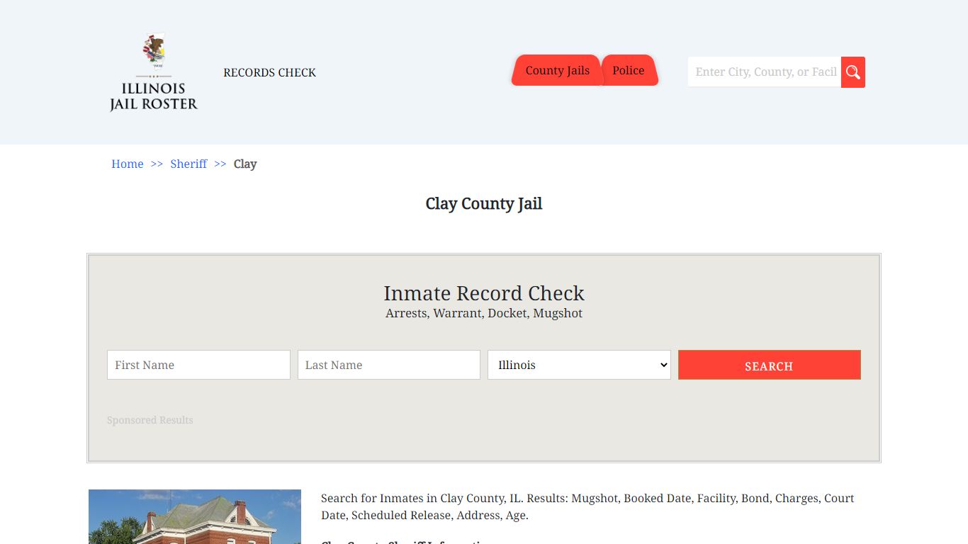 Clay County Jail | Jail Roster Search