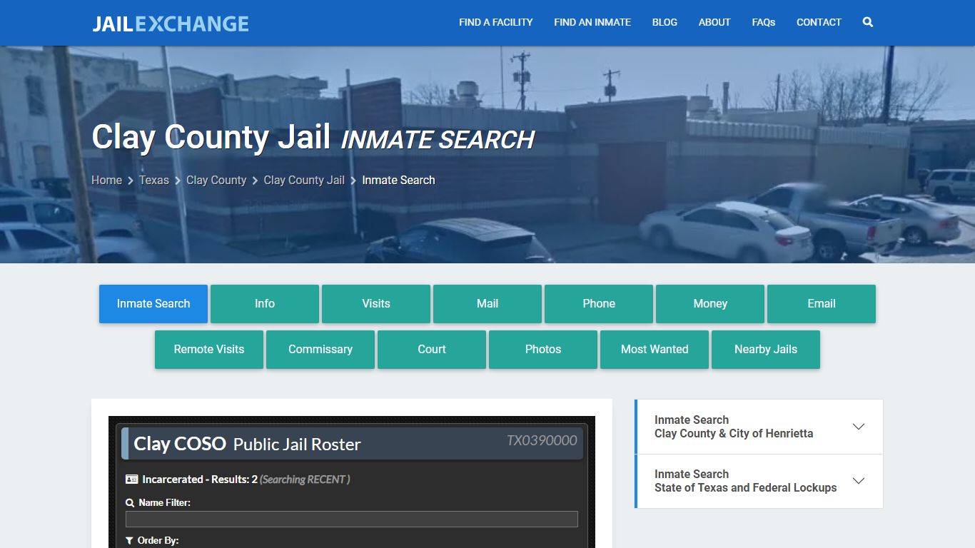 Inmate Search: Roster & Mugshots - Clay County Jail, TX