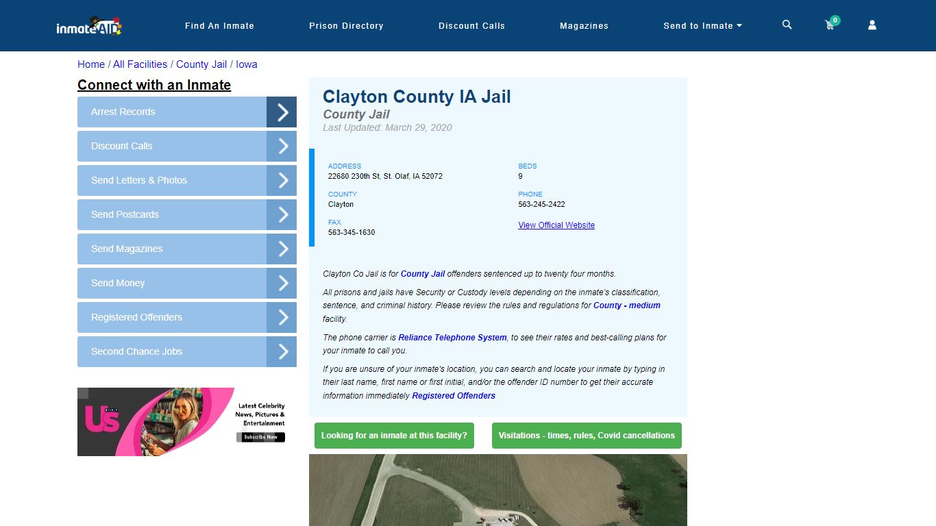 Clayton County IA Jail - Inmate Locator - St. Olaf, IA