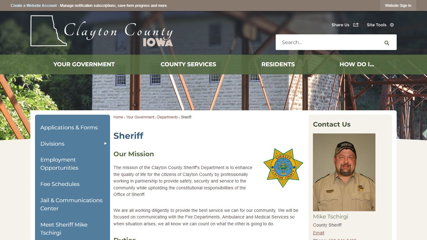 Sheriff | Clayton County, IA