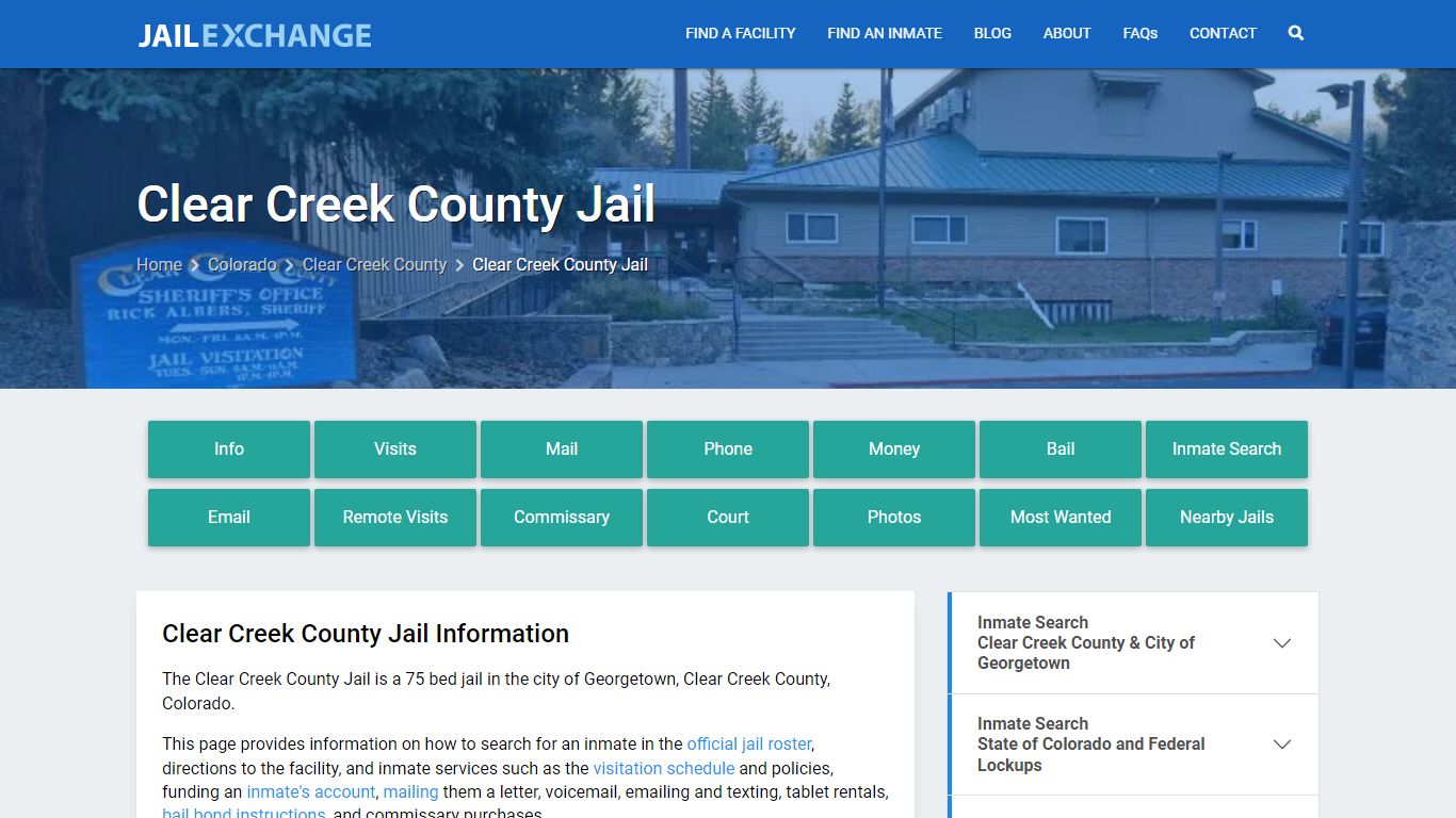 Clear Creek County Jail, CO Inmate Search, Information