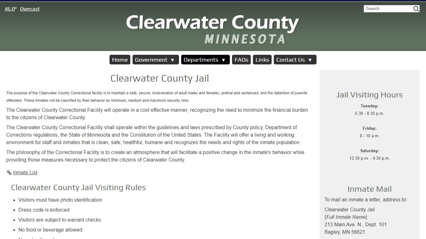 Clearwater County Jail - Clearwater County, MN