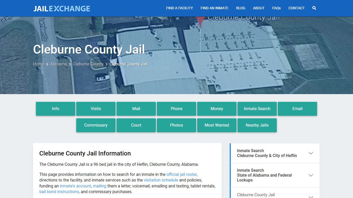 Cleburne County Jail, AL Inmate Search, Information