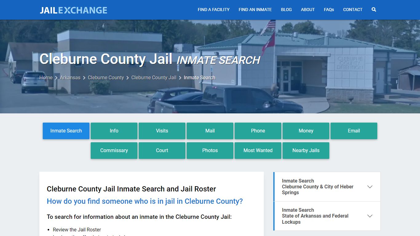 Inmate Search: Roster & Mugshots - Cleburne County Jail, AR