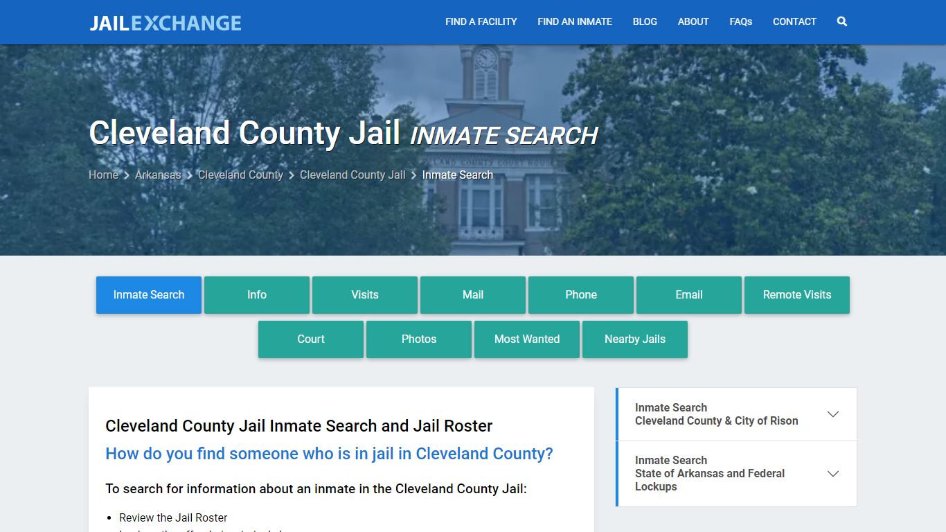 Inmate Search: Roster & Mugshots - Cleveland County Jail, AR