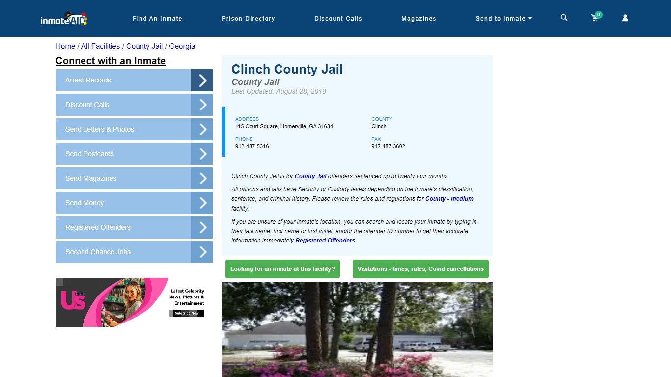 Clinch County Jail - Inmate Locator - Homerville, GA