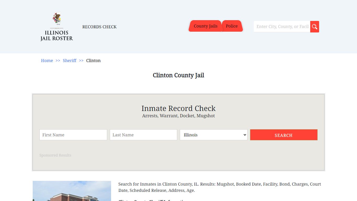 Clinton County Jail | Jail Roster Search