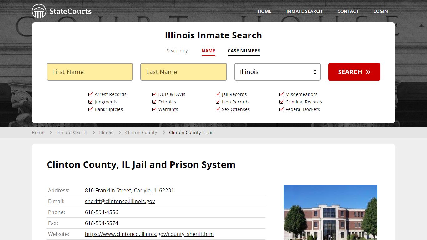 Clinton County IL Jail Inmate Records Search, Illinois - StateCourts