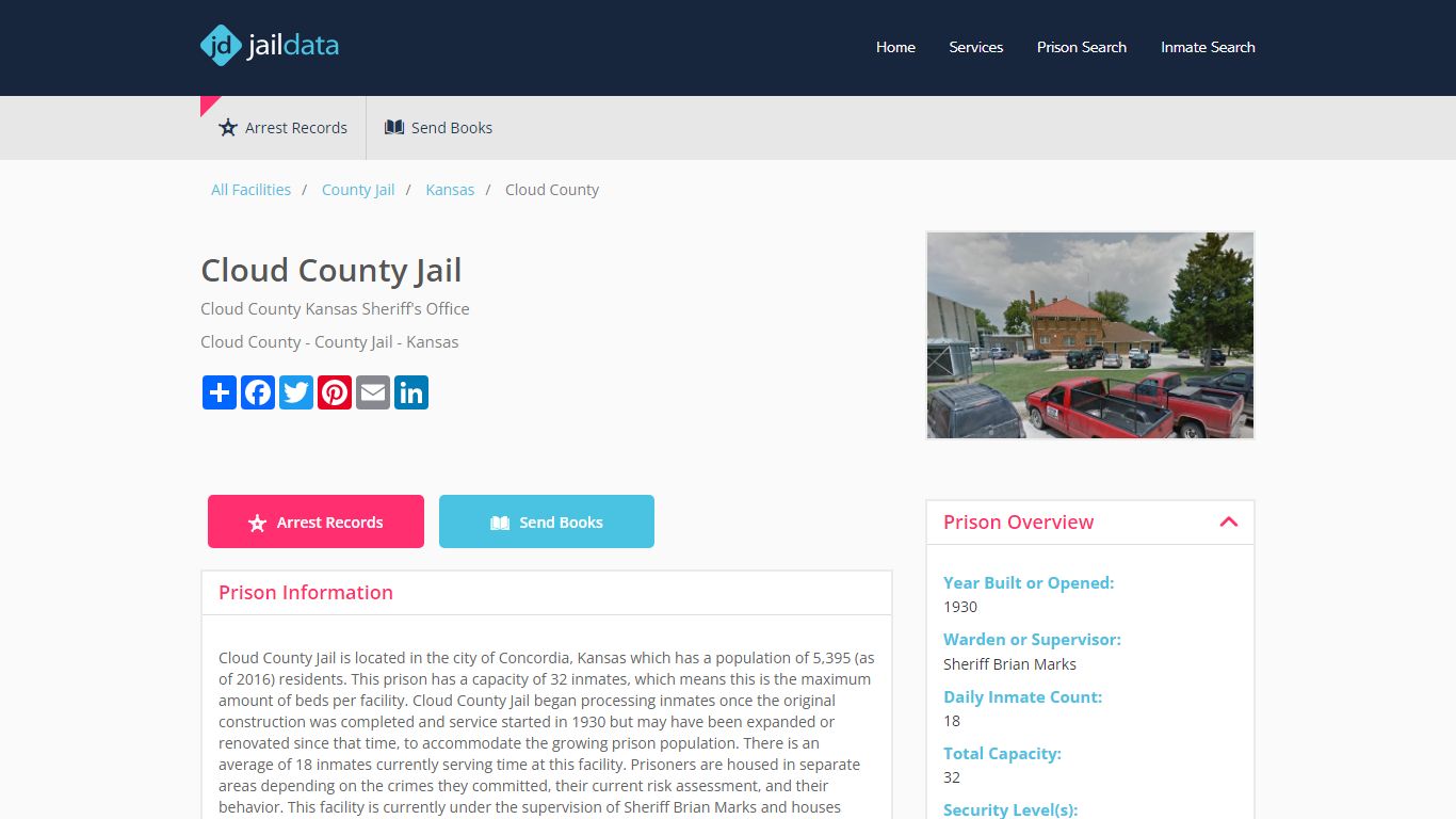 Cloud County Jail Inmate Search and Prisoner Info - Concordia, KS