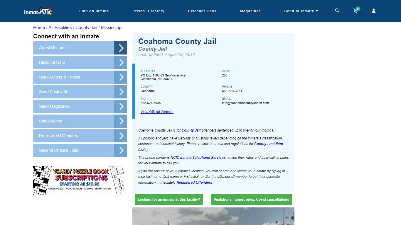 Coahoma County Jail - Inmate Locator - Clarksdale, MS
