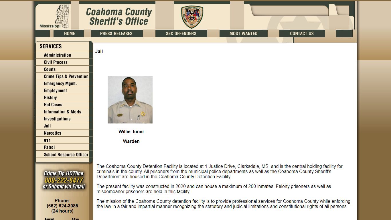 Jail - Coahoma County Sheriff MS