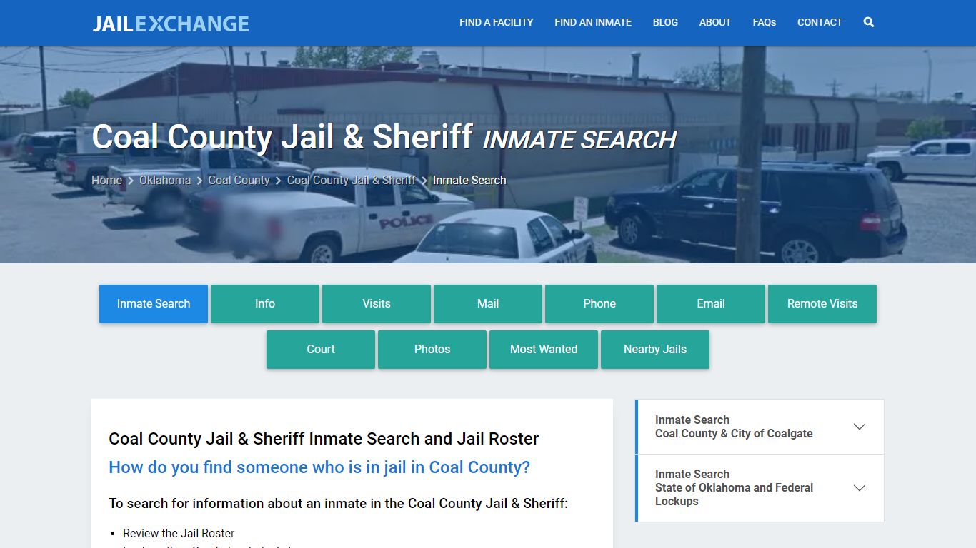 Coal County Jail & Sheriff Inmate Search - Jail Exchange