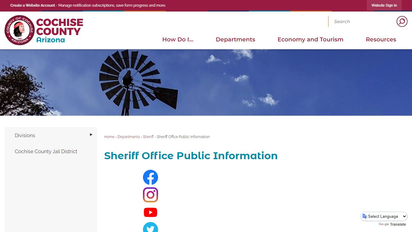 Sheriff Office Public Information | Cochise County, AZ - Arizona