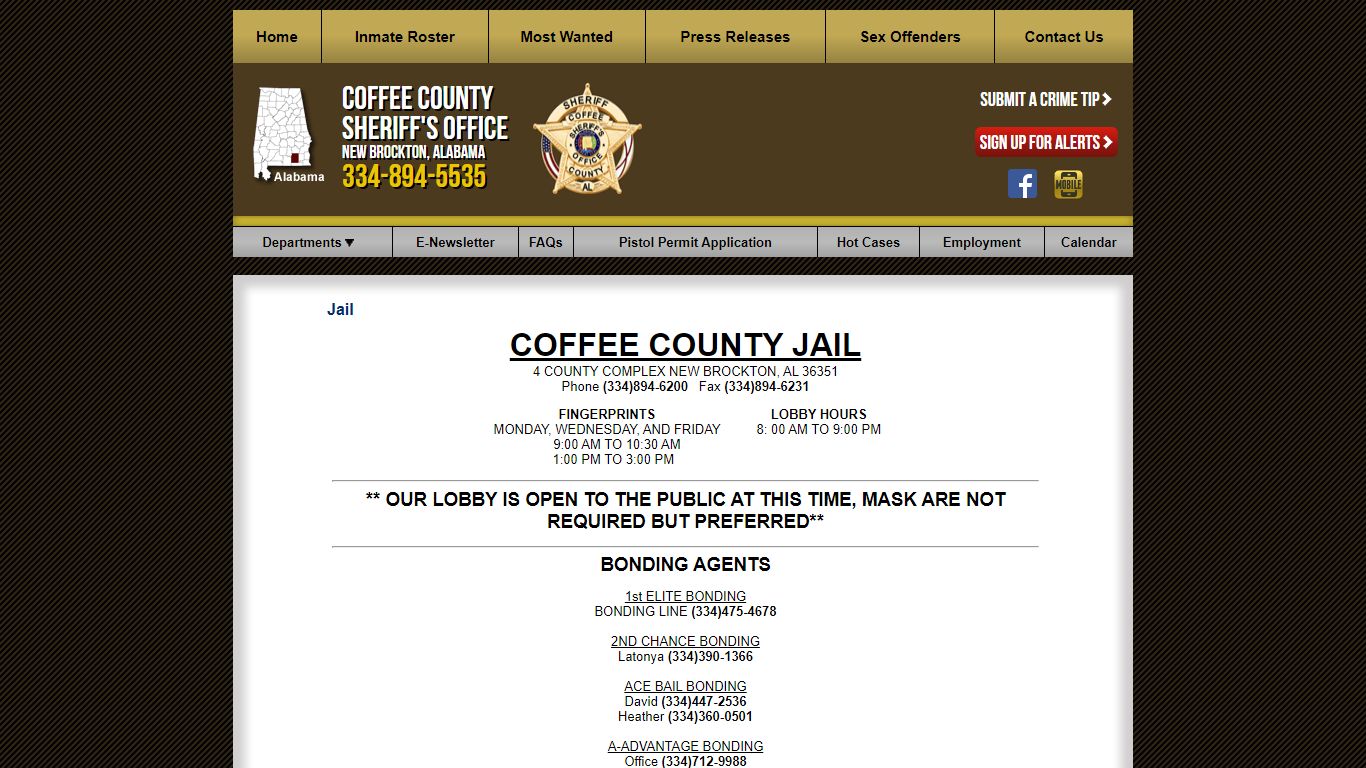 Jail - Coffee County Sheriff AL