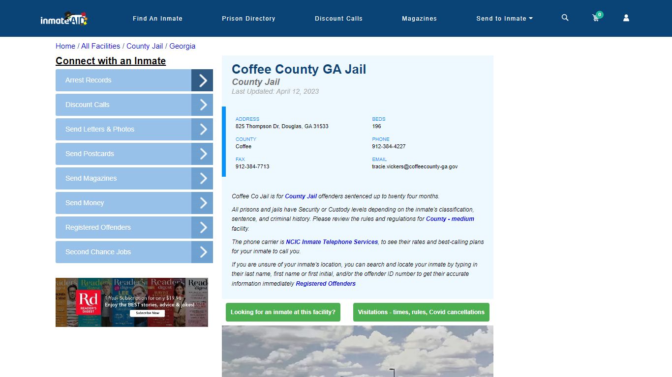 Coffee County GA Jail - Inmate Locator - Douglas, GA