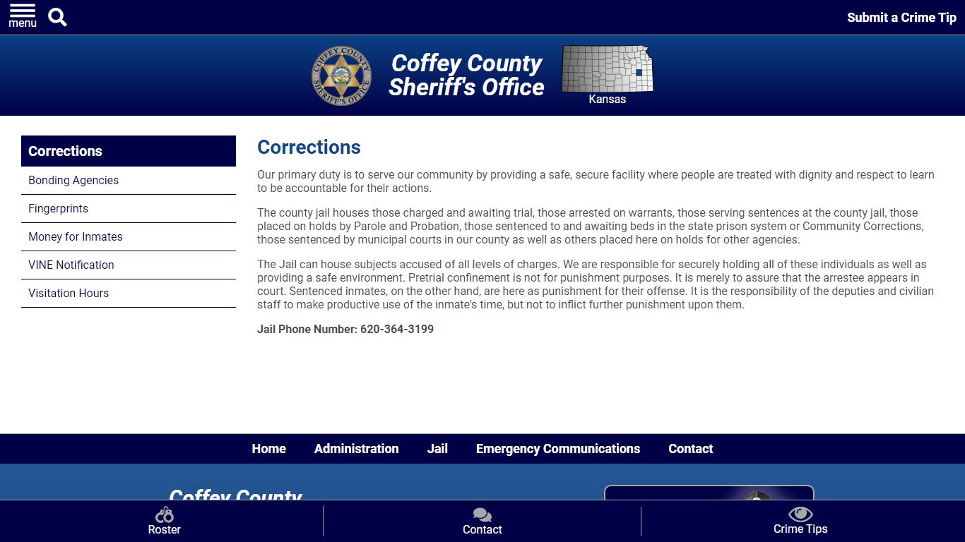 Corrections | Coffey County Sheriff's Office | Kansas