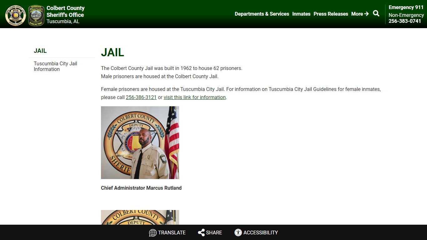 Jail | Colbert County Sheriff AL