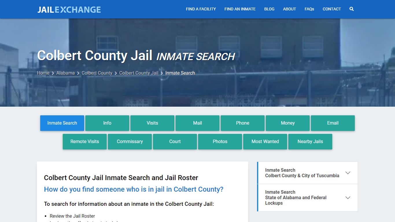 Inmate Search: Roster & Mugshots - Colbert County Jail, AL