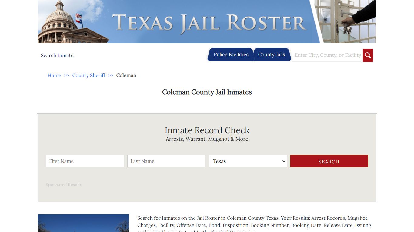 Coleman County Jail Inmates | Jail Roster Search