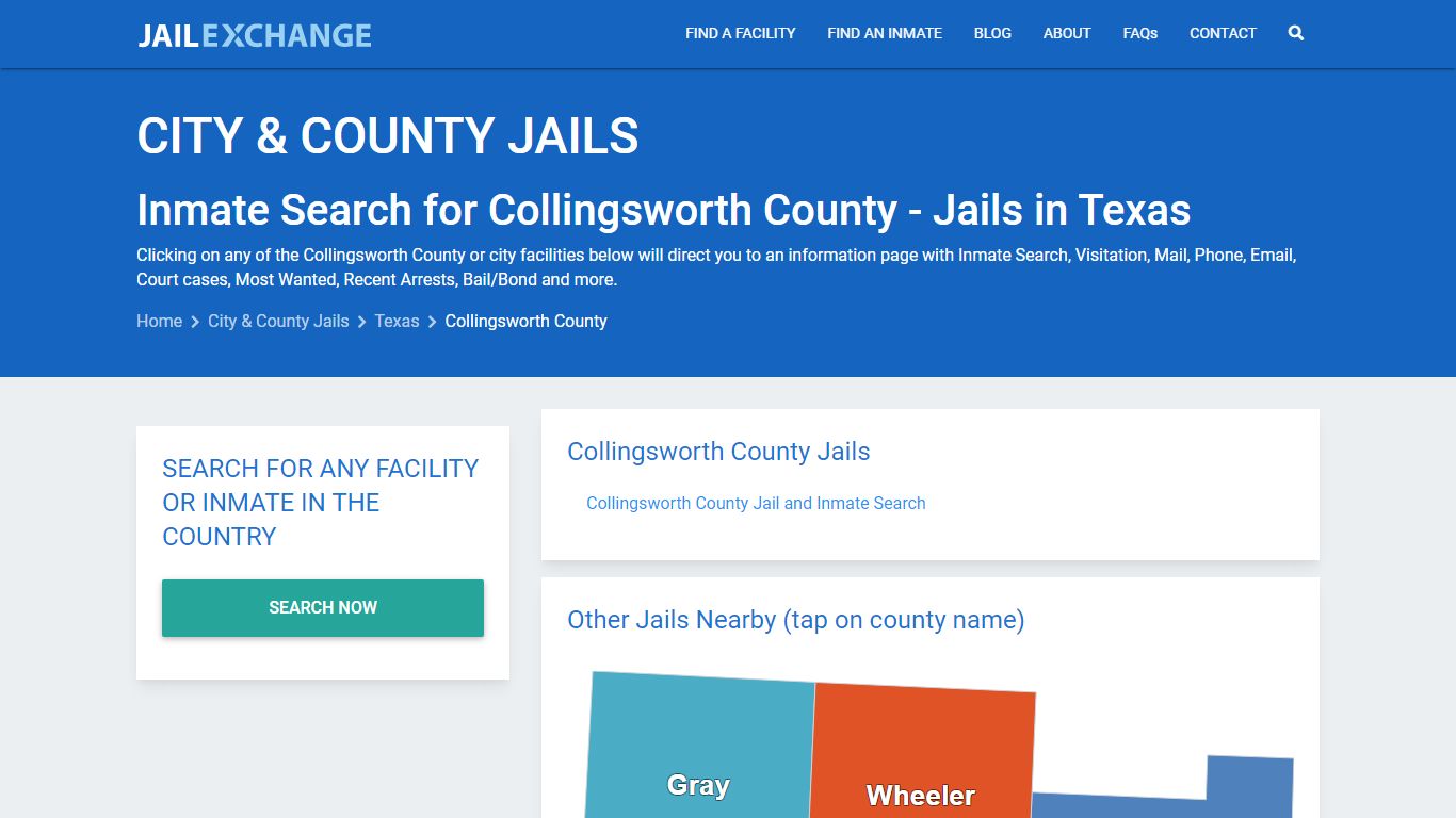 Inmate Search for Collingsworth County | Jails in Texas - Jail Exchange