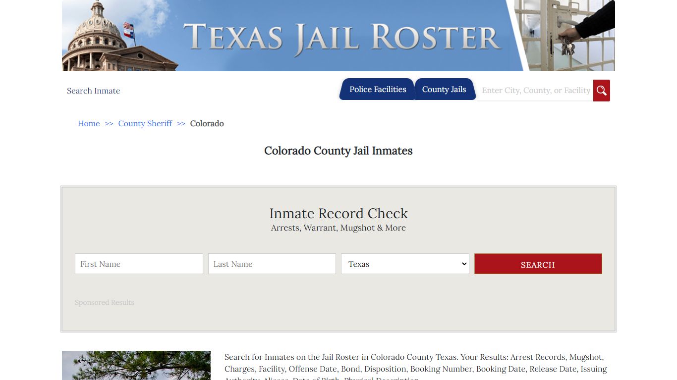Colorado County Jail Inmates | Jail Roster Search