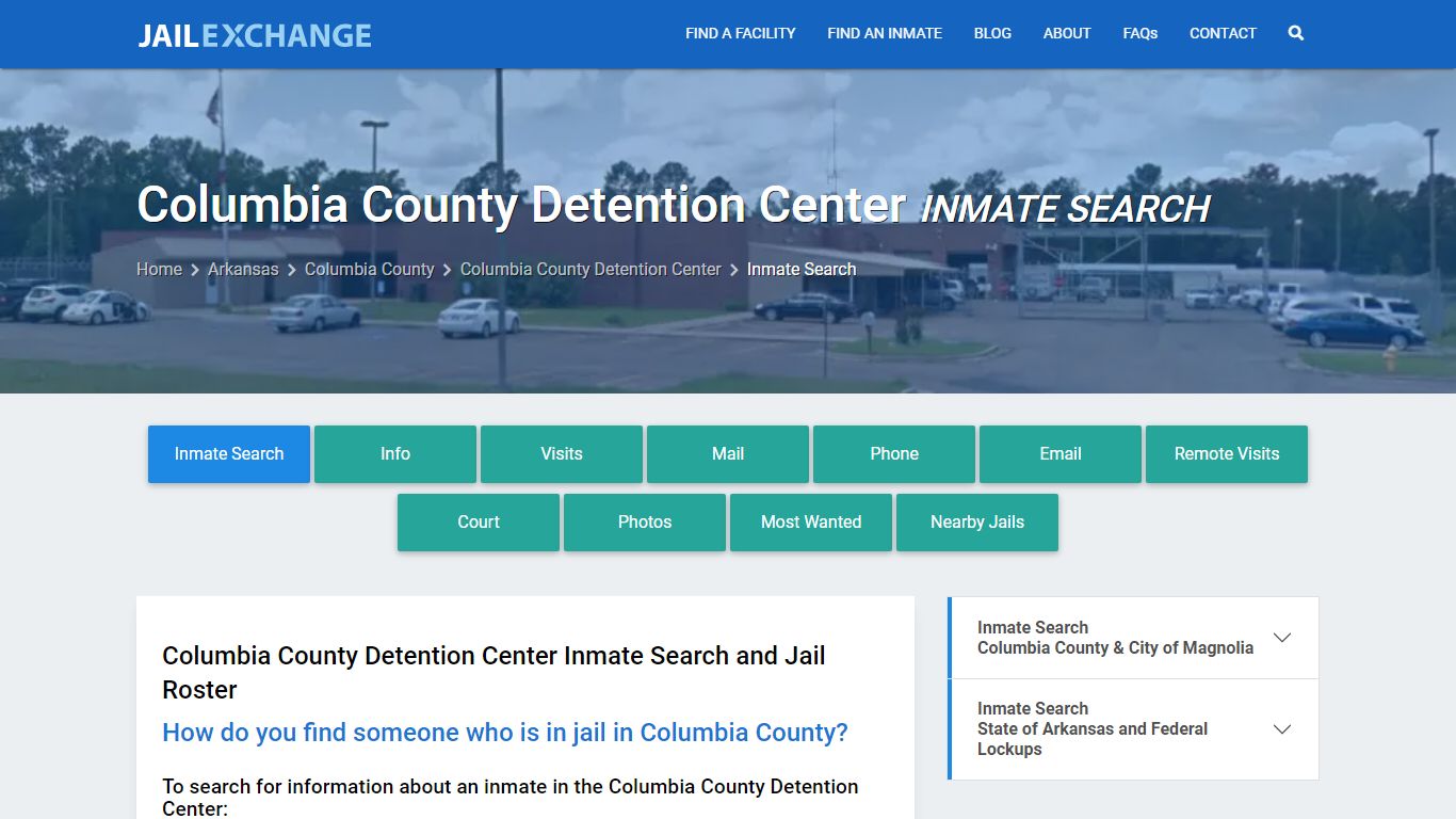 Columbia County Detention Center Inmate Search - Jail Exchange