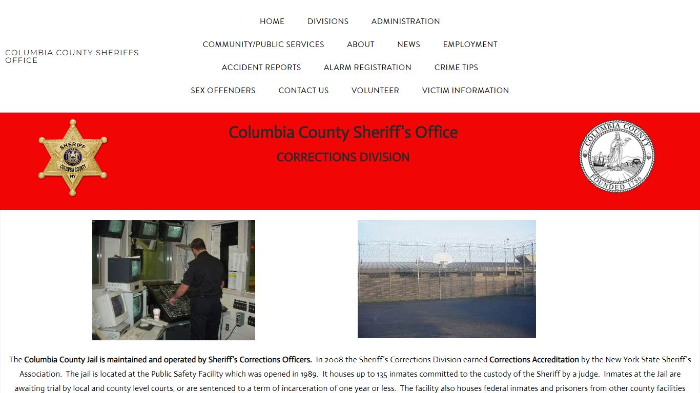 CORRECTIONS DIVISION - COLUMBIA COUNTY SHERIFFS OFFICE